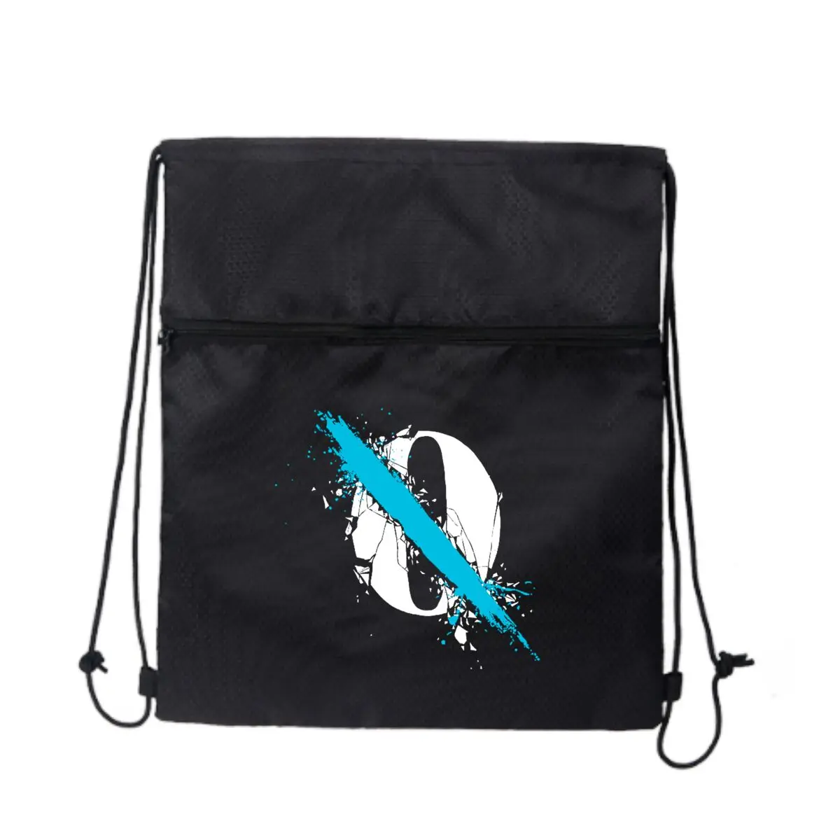 

Синяя сумка на молнии с абстрактным графическим рисунком и застежкой-молнией на шнурке: смелые принты для городского стиля