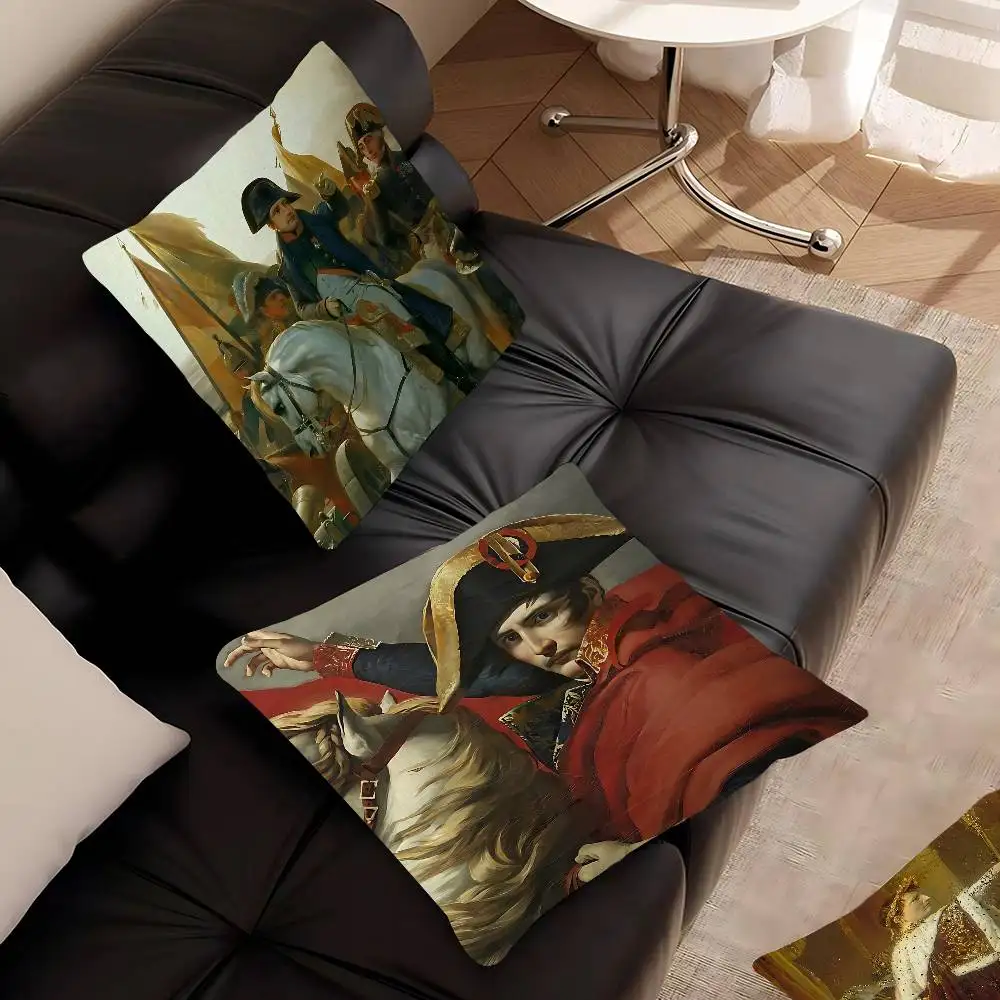 Napoleon Bonaparte Art Cushion Cover Car Throw Pillow Case For Sofa Car Christmas Gift 40x40cm 45x45cm