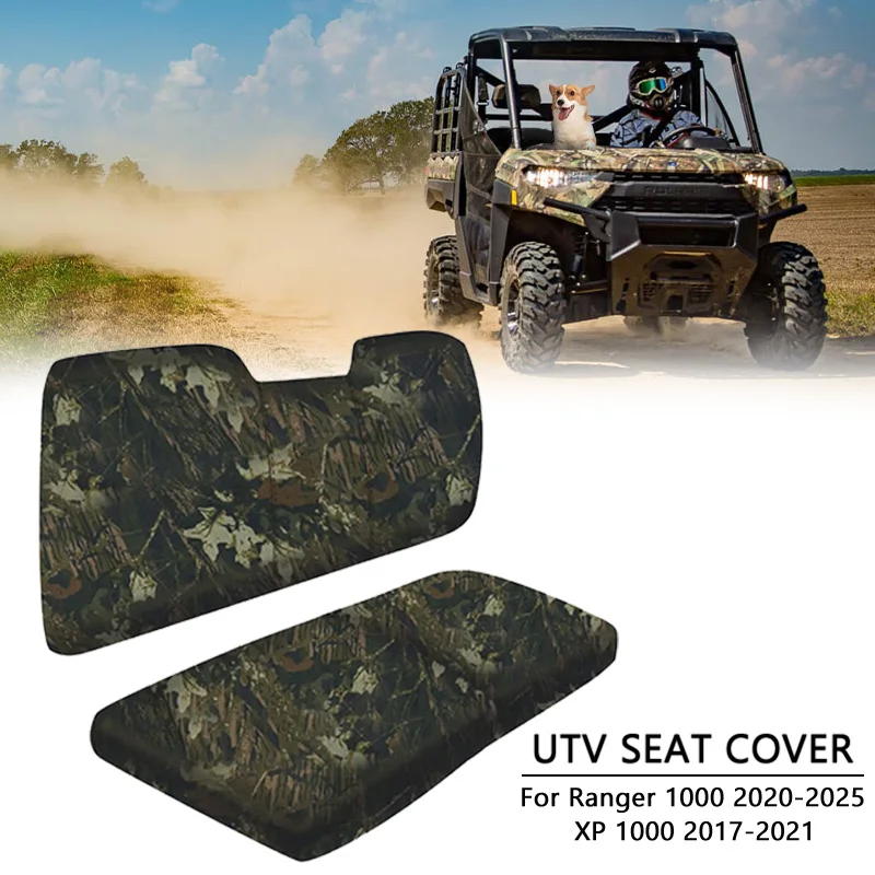 UTV Camo Seat Cover Waterproof UTV Bench Seat Protector Anti-scratch For Ranger 1000 2020-2025 XP 1000 2017-2021 UTV Accessories