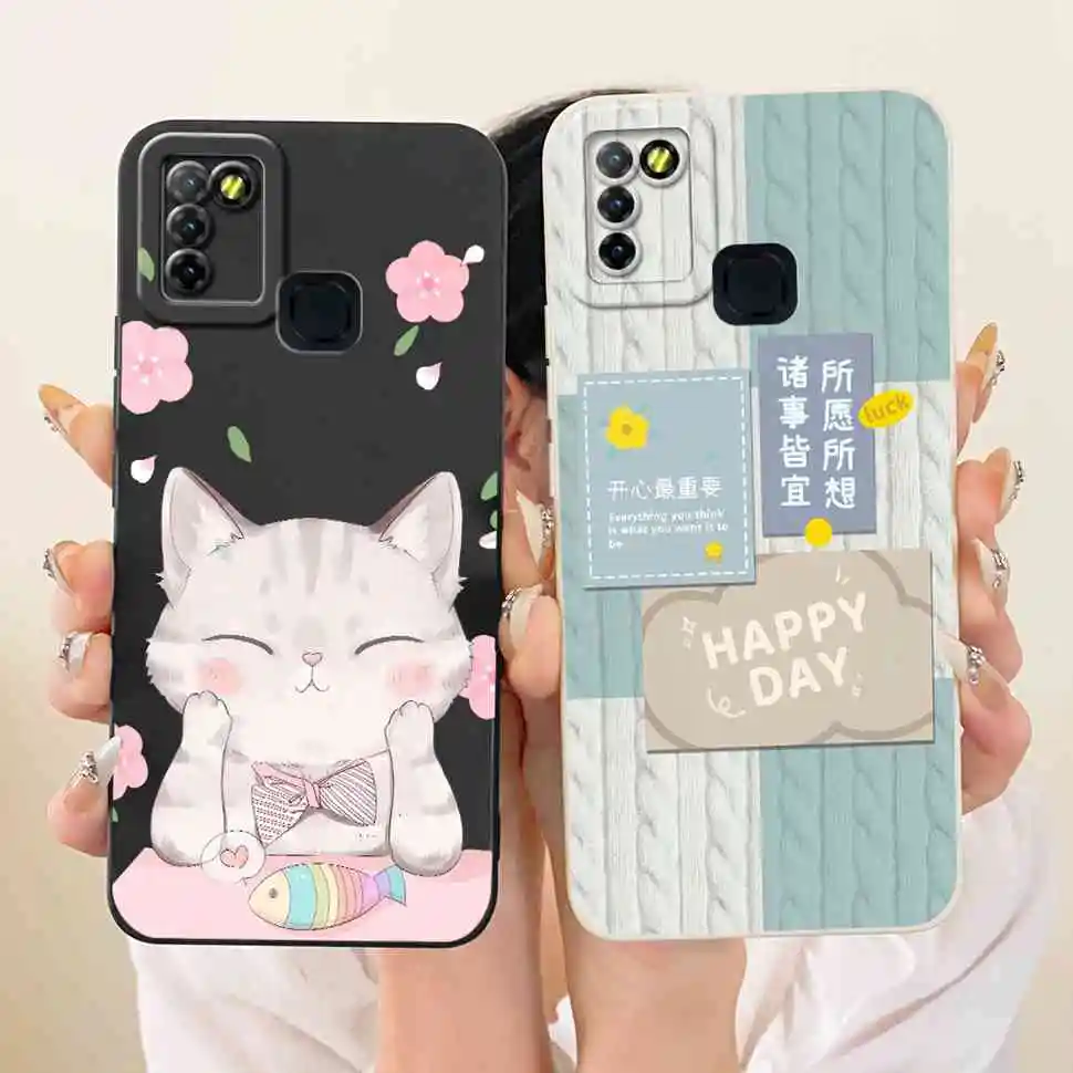 For Infinix Hot 10 Lite X657B Case Cute Cartoon Cat Print Silicone Back Cover For Infinix Hot 10Lite Phone Protection Cases - view 5