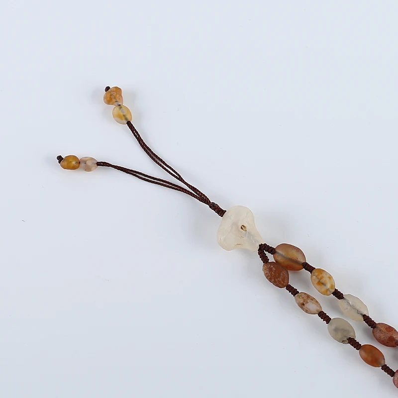 Handmade Natural Stone Alxa Beads Necklace Irregular Design Jewelry Gift For Women 30-35inch 28g