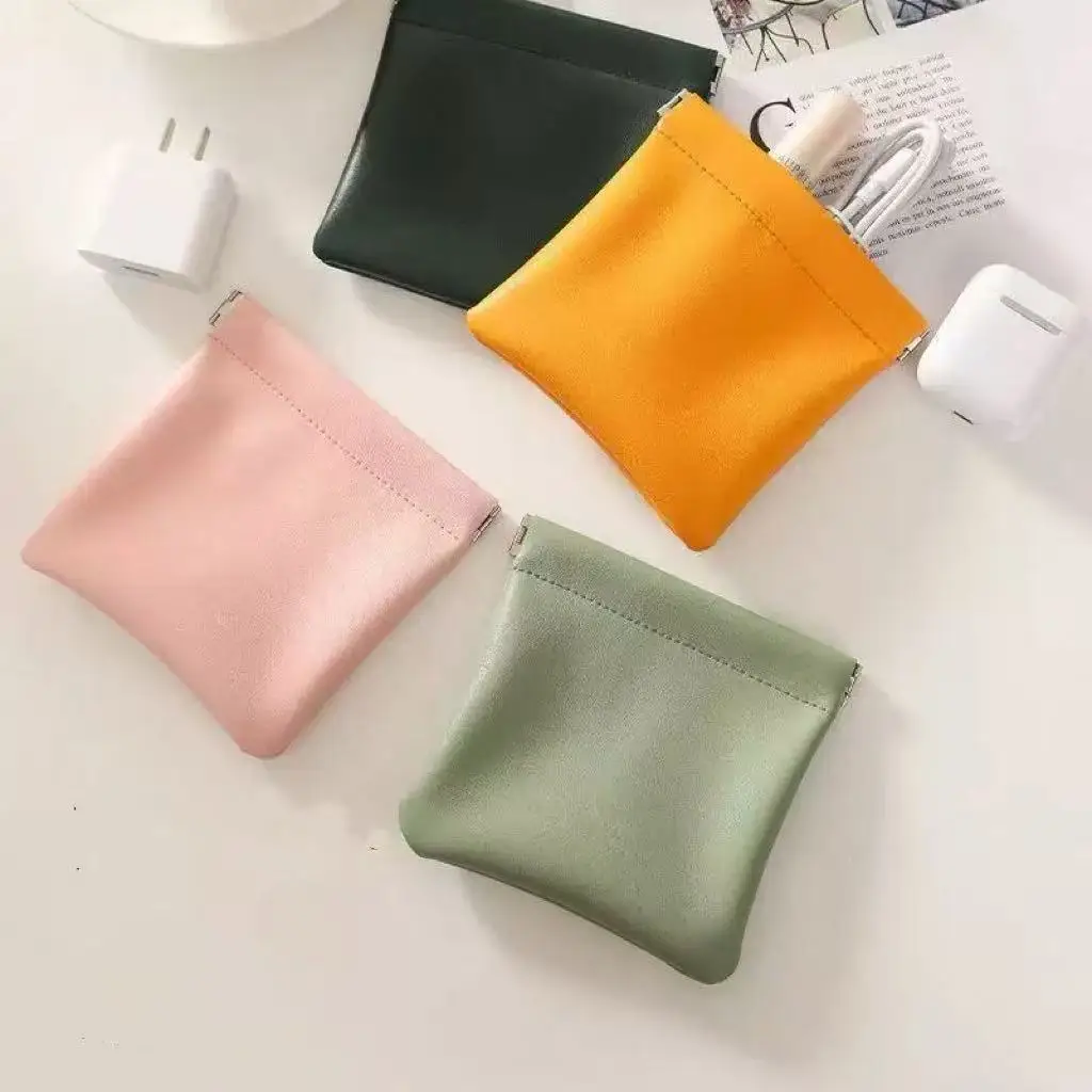 PU Leather Squeeze Top Sunglasses Pouch Auto Spring Close Glasses Storage Bag Portable Eyeglasses Case for Men Women Sun Glasses