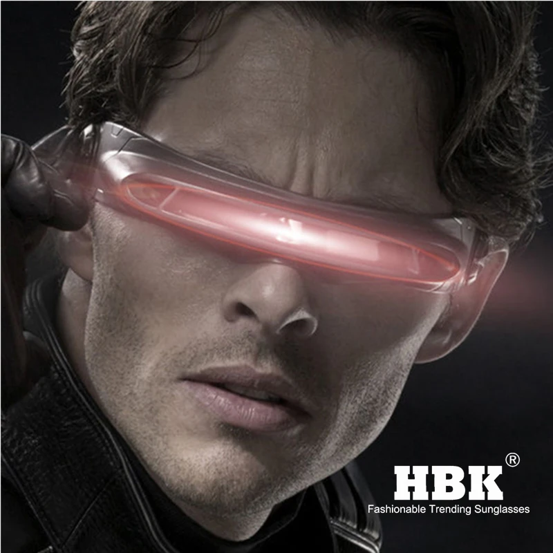 HBK X-man Cosplay Cyclops Halloween Party Sunglasses Designer Special Memory Materials  Polarized  Travel Shield Cool UV400