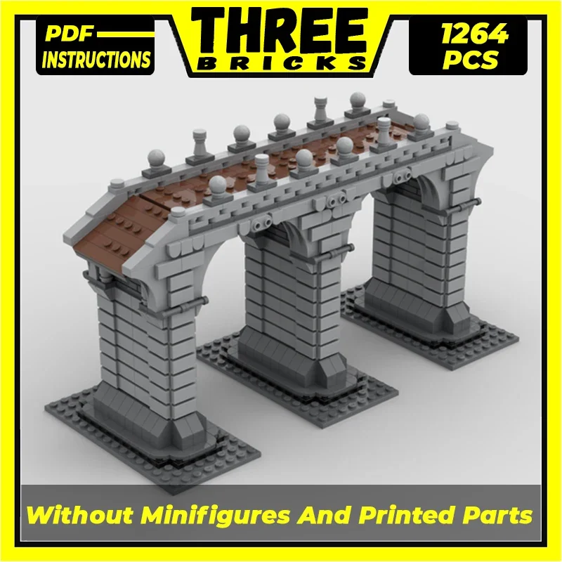 Décennie s de Construction MOC à Assembler Soi-Même, Modèle de Route ou Château Médiéval, Briques Classiques, Technologie de Pont, Jouets Modulaires, Cadeau de Noël