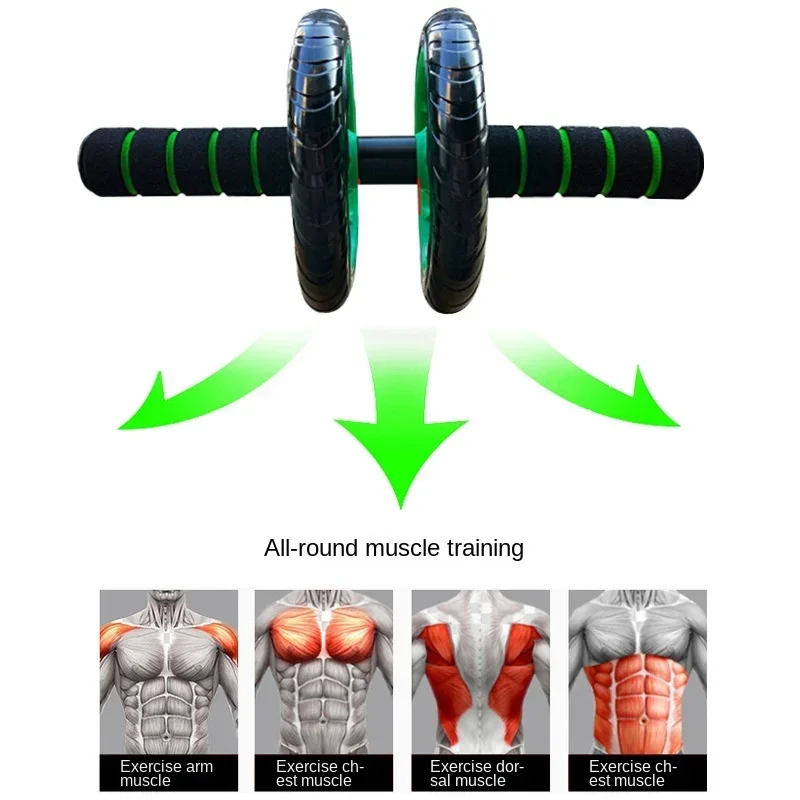 Multifunctional double-wheeled abdominal wheel and abdominal muscle wheel, home abdomen and thin waist roller fitness equipment