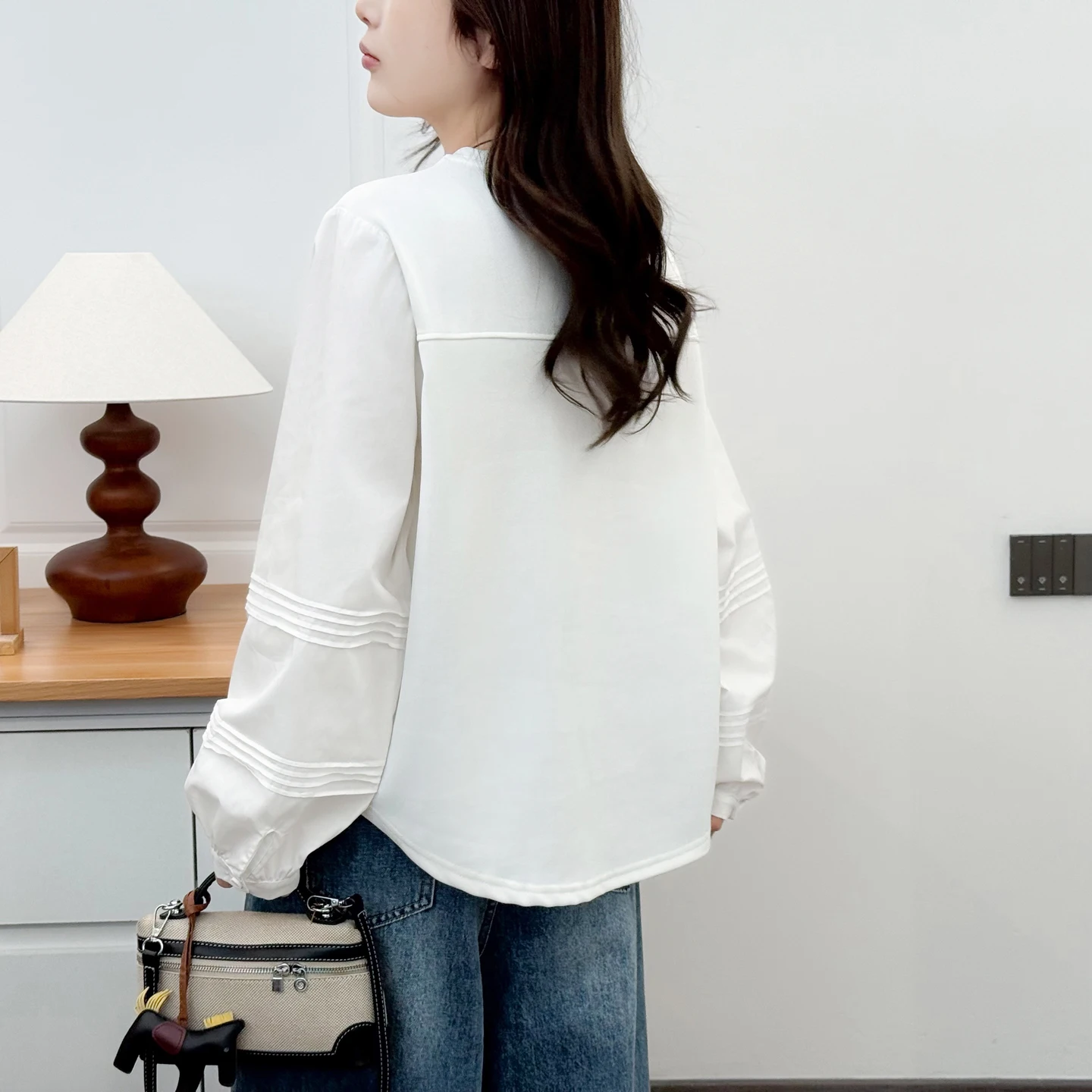 Sudadera Fruncida Manga Larga Talla Grande Mujer - usage example