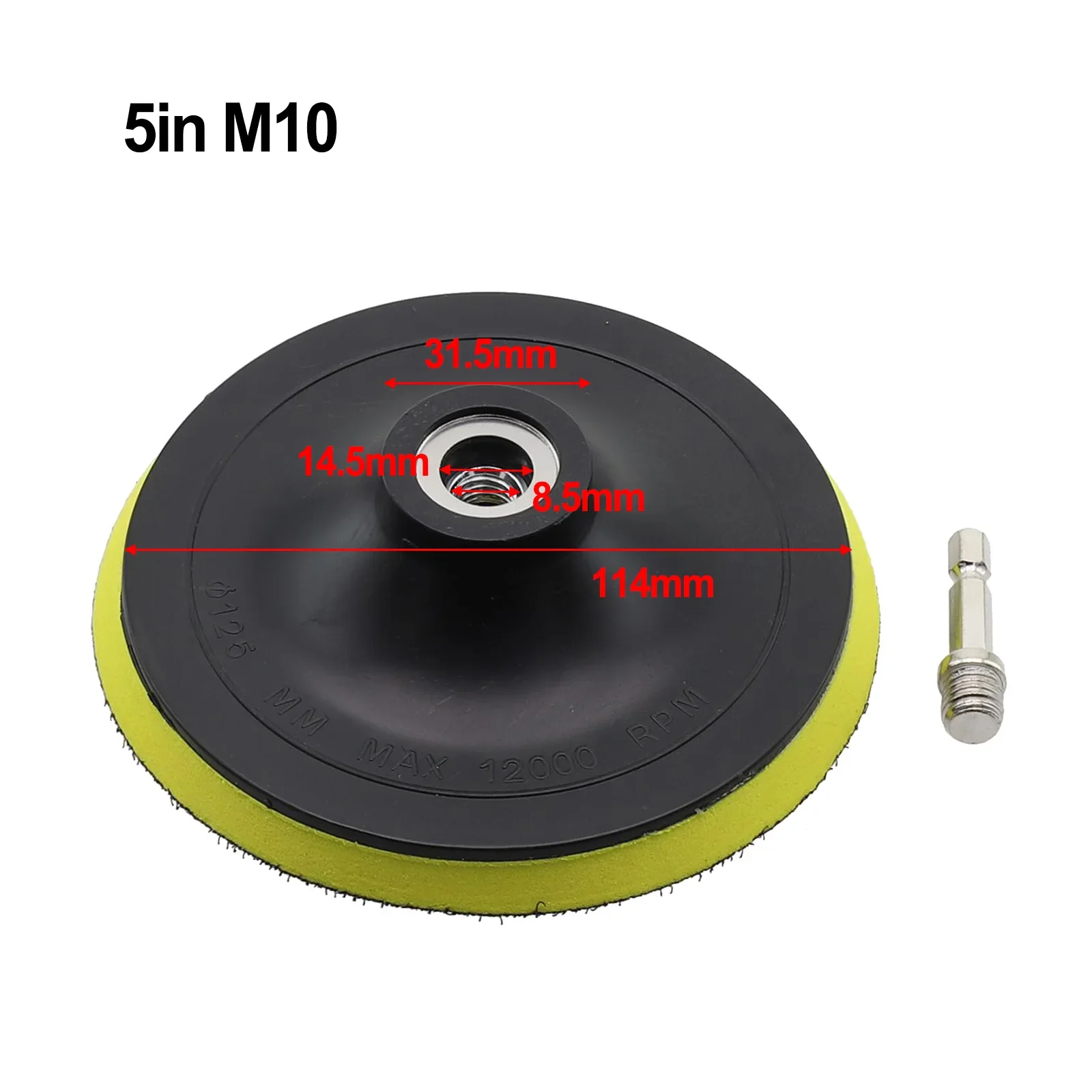 Disco de pulido autoadhesivo, almohadilla de respaldo con adaptador de rosca para herramientas rotativas, amoladoras de troquel, taladros eléctricos, 3-7 pulgadas