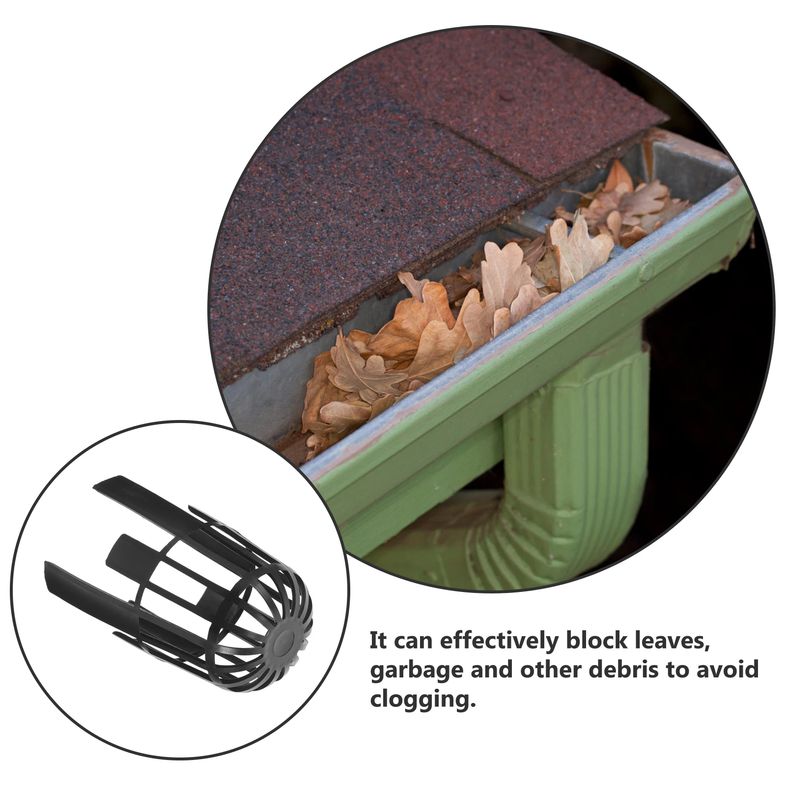 

Gutter Guard Downspout Screen Drain Cover Rain Gutter Screens Easy Install Anti Clog Leaf Filters Practical Design Reusable