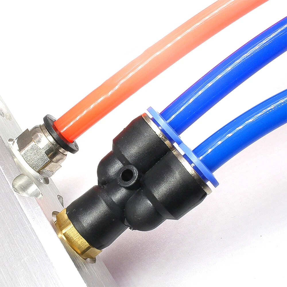 PX Pneumatic Air Connector Y-Piece 4mm-12mm Male Thread Push-Fit Fittings M5 1/8