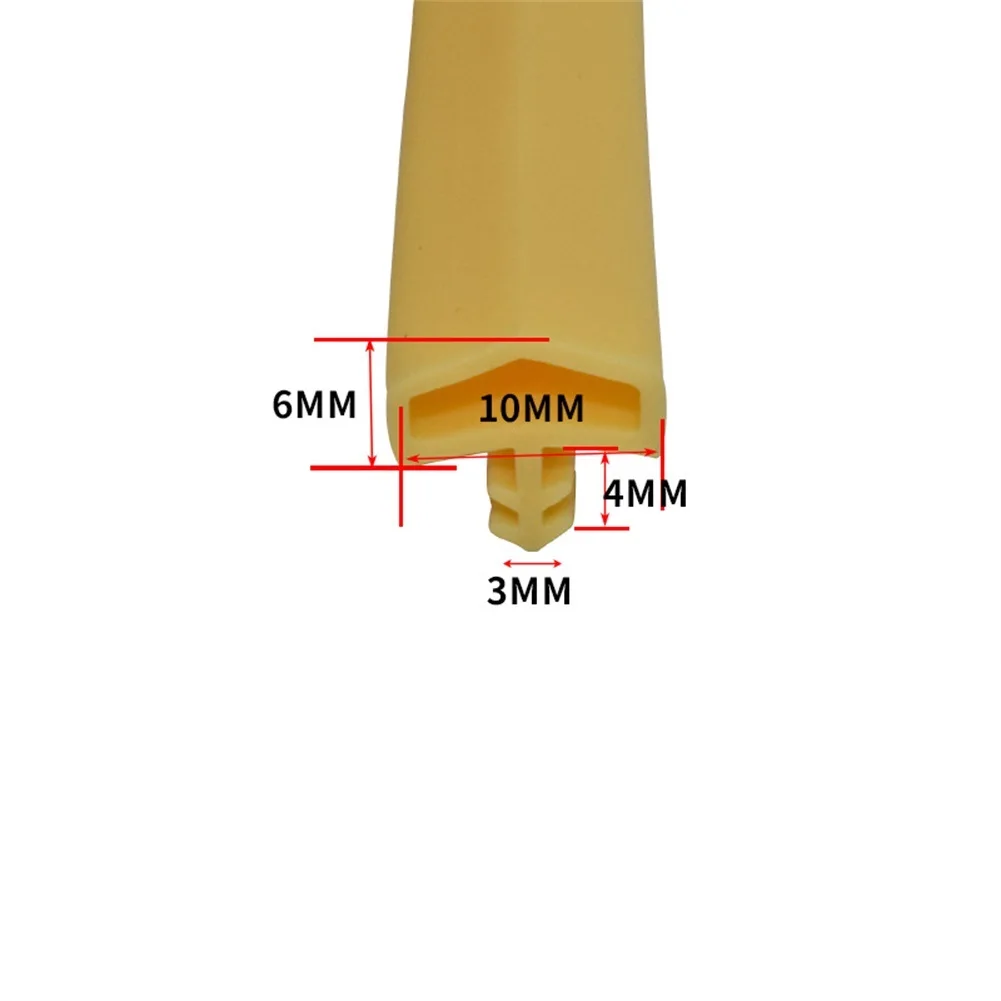 Tope de tiro de sello de puerta con cepillo, bloqueador de Brisa de barrido de goma, ajustable debajo de la puerta, Reduce el ruido, 5m, 10mm