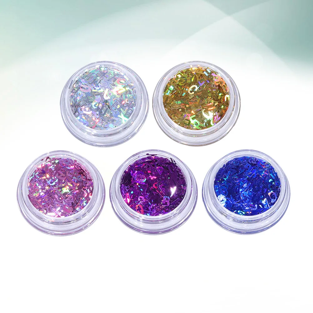 Zestaw naklejek na paznokcie z motywem liter, zestaw do samodzielnego zdobienia paznokci, modne i unikalne cekiny na paznokcie dla kobiet, na imprezy i święta.