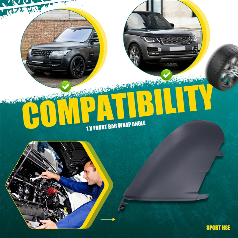 

AU28-Bumper Cover Fascia Front Bar Wrap Angle For Range Rover Hand Sport