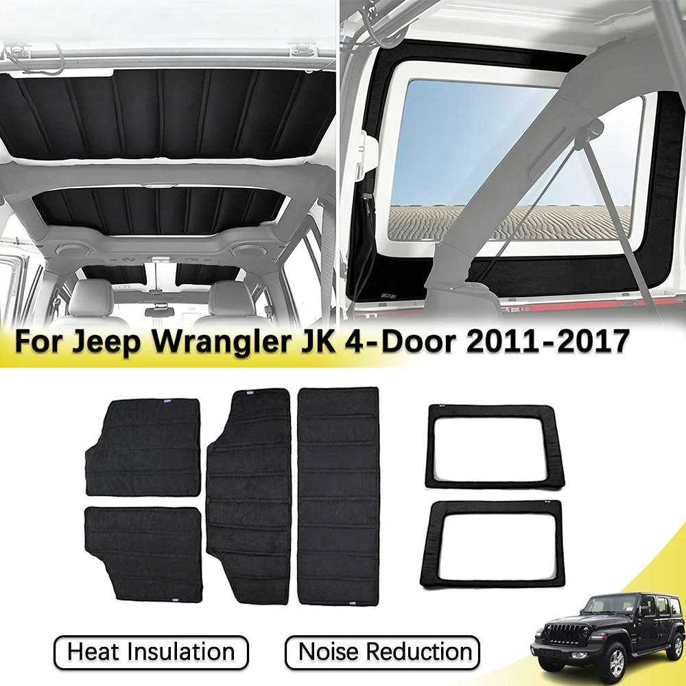 Hardtop Roof Rear Window Insulation Mat for JeepWrangler JK 4Door 2011-2017 Heat Isolation Noise Reduction Interior Accessories