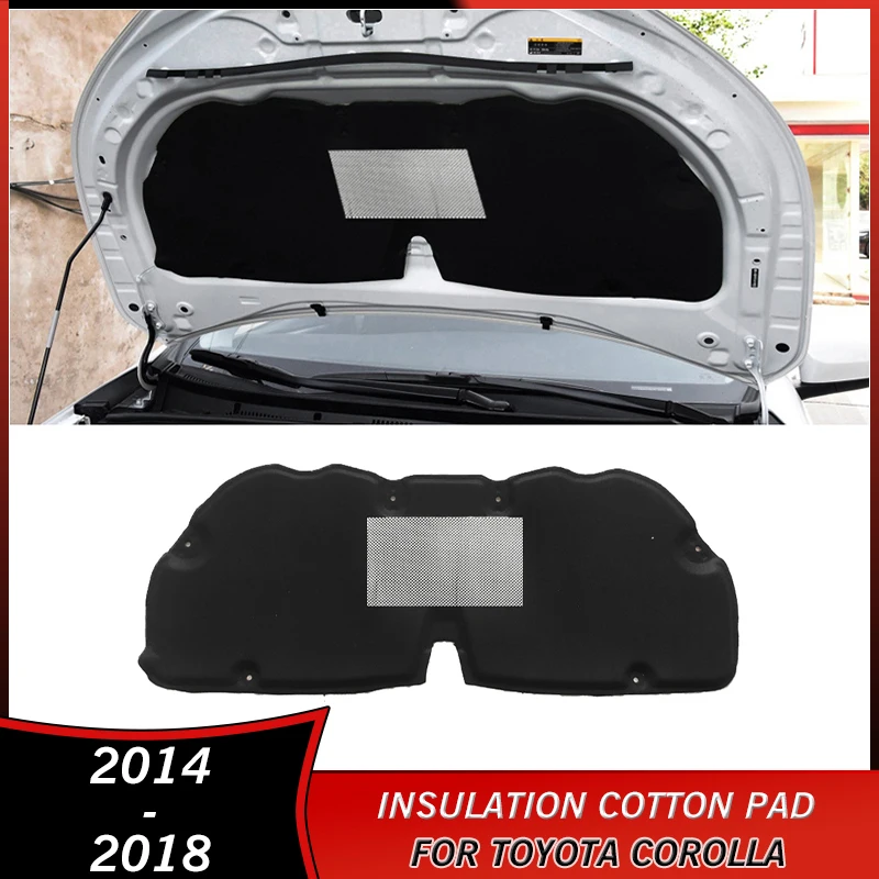 2014-2018 Engine Heat Sound Insulation Cotton Pad for Toyota Corolla 2014 2015 2016 2017 2018 Accessories Soundproof Firewall