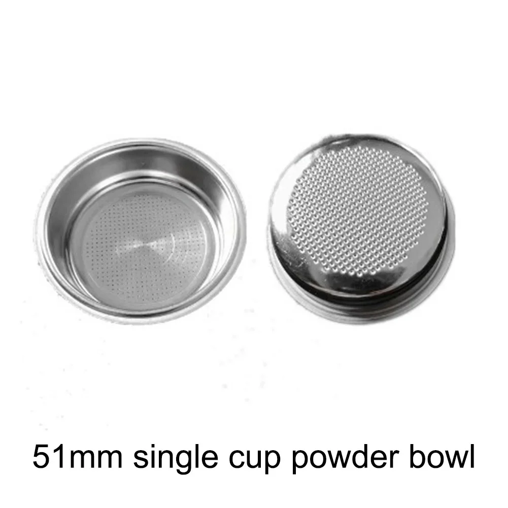 Filter Handle Coffee Powder Bowls Coffee Handle Bowls 304 Stainless Steel 51mm Accessoires Silver Color Portable