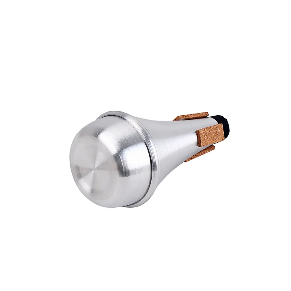 Professional Straight Cup Trumpet Mute for Jazz Practice – Soft Cork, Silver Finish, Beginner-Friendly Sound Control