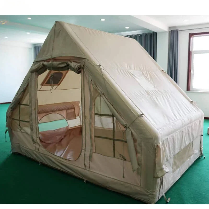 Luxury Big Canvas  unnel Camping House Inflatable Camping  House 2-8 Person  Outdoor Air Dome Tent