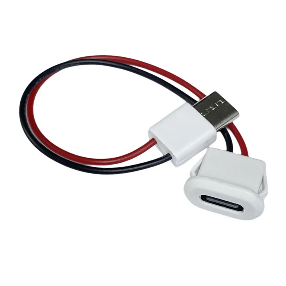 5/10Pcs Type-C Female to Male Charging Stand with Glue Waterproof Female to Male Head Desk Lamp Male Female Extension Cable