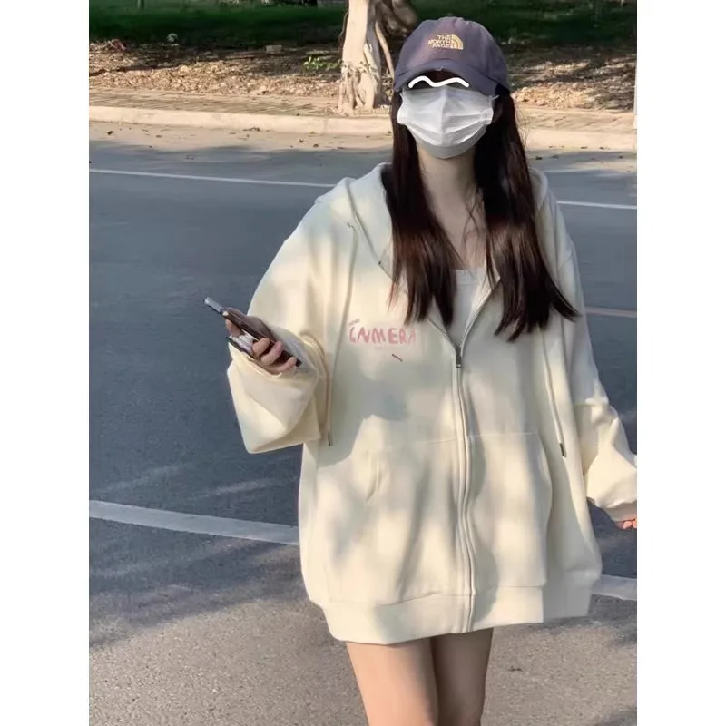 

Hooded Cute Hoodies Street Wear Woman Himekaji Summer Batwing Streatwear Long Highstreet Personal Zippper Batik Blossoms Y2K