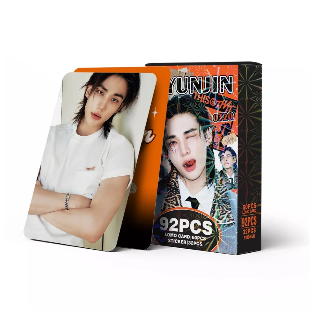 92PCS New Album Boy Group Lomo CardTHIS THAT Collected photos Peripheral Set Stickers Collection Fans Gifts image 6