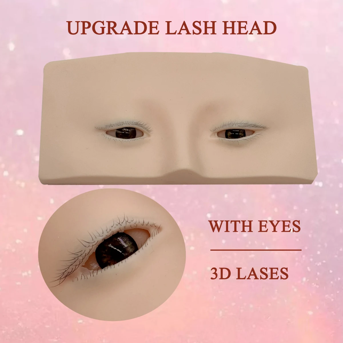 Maniquí de pestañas postizas, ojos, cabeza de muñeca plana para práctica de pestañas, maniquí de pestañas, cara de muñeca, productos de maquillaje coreanos, herramienta para mujeres