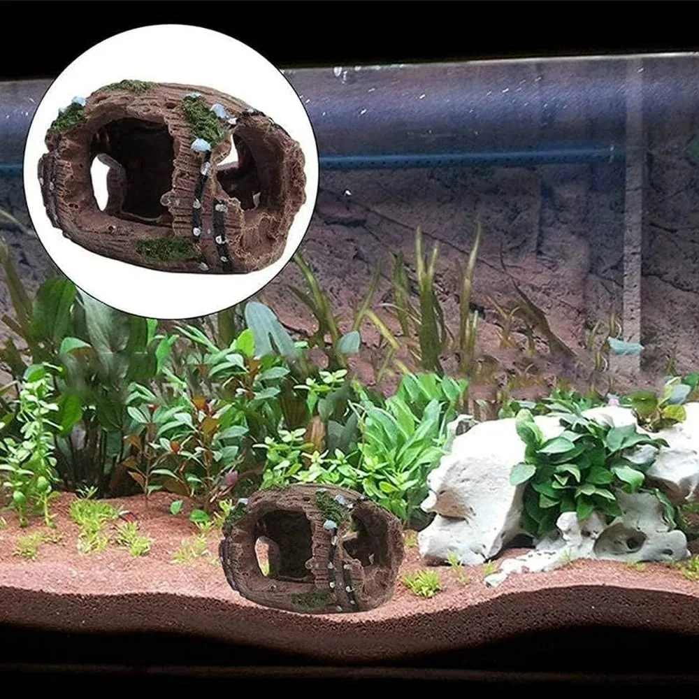 Aquarium Barrel Cave Decoration 4