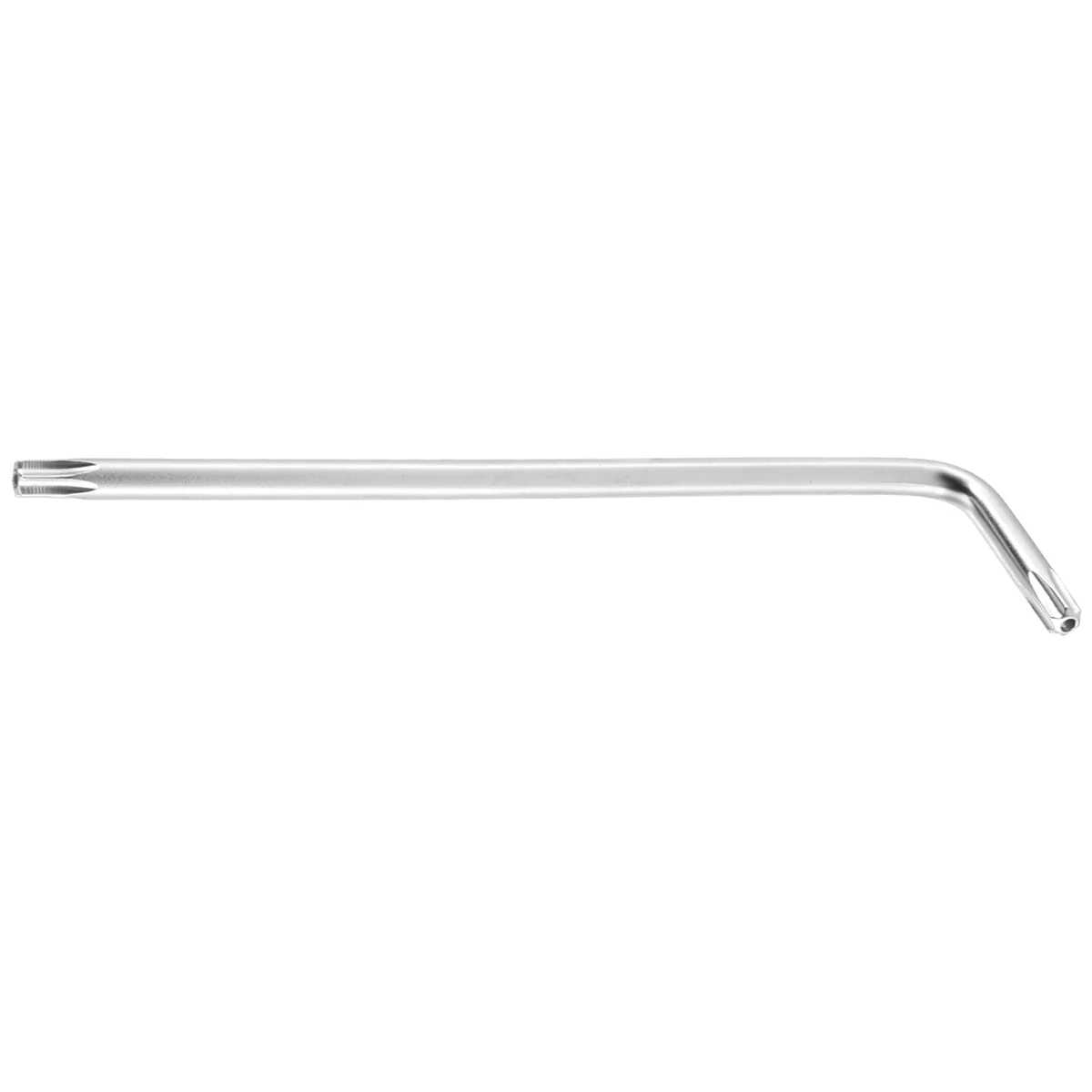 Long Arm Tamper Proof Torx Star Key Wrench Silver, T25 100mm