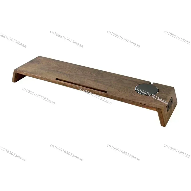 Wholesale Black Walnut Solid Wood Display Elevated Shelf Office Desktop Storage Holders Protects Cervical Base Space Saving