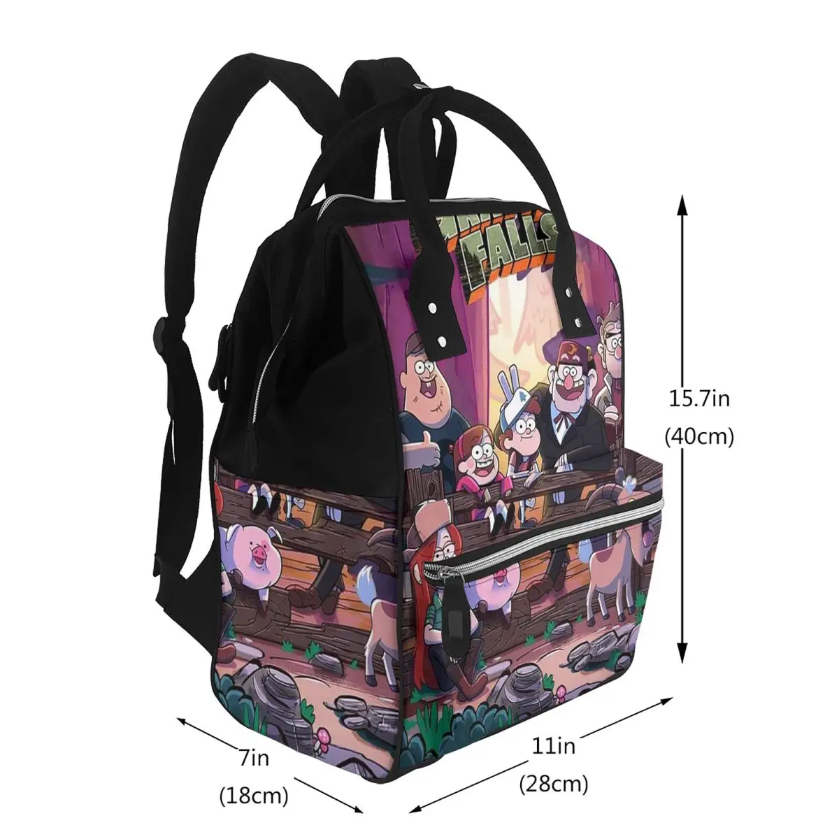 Gravitys Falls Student Backpack School Bag Hiking Travel Daypack for Men Women Bookbag Shoulder Bags