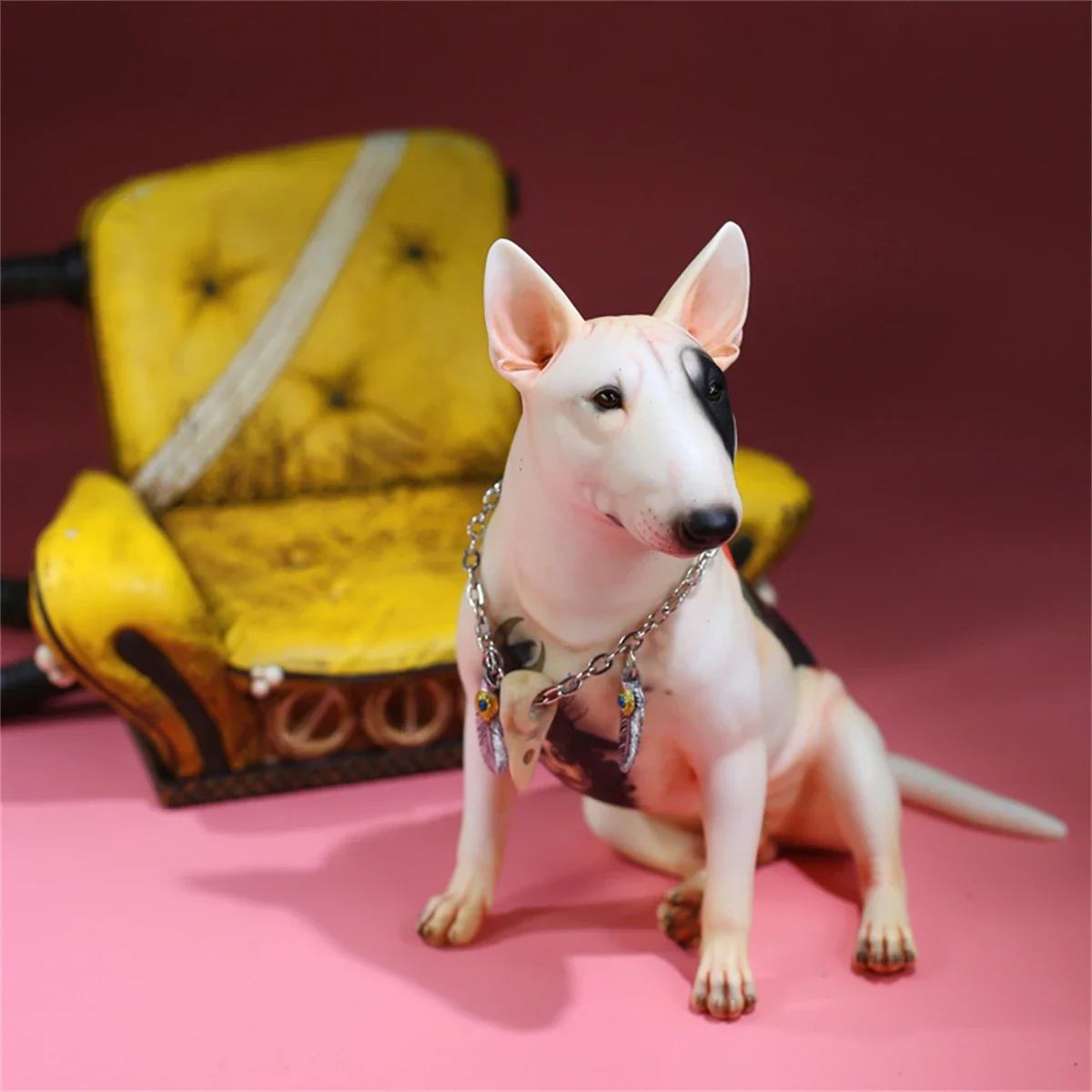 

Mr.Z Studio 1:6 Tattoo Bull Terrier Dog Pet Figure Canidae Animal Model Toys Kid Gift Collection Decoration Realistic Ornaments