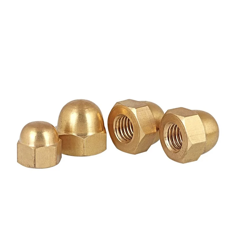 1~20pcs Solid Brass Acorn Nuts M3 M4 M5 M6 M8 M10 M12 M14 M16 M18 M20 Gold Hex Decorative Dome Head Cover Semicircle Acorn Nut