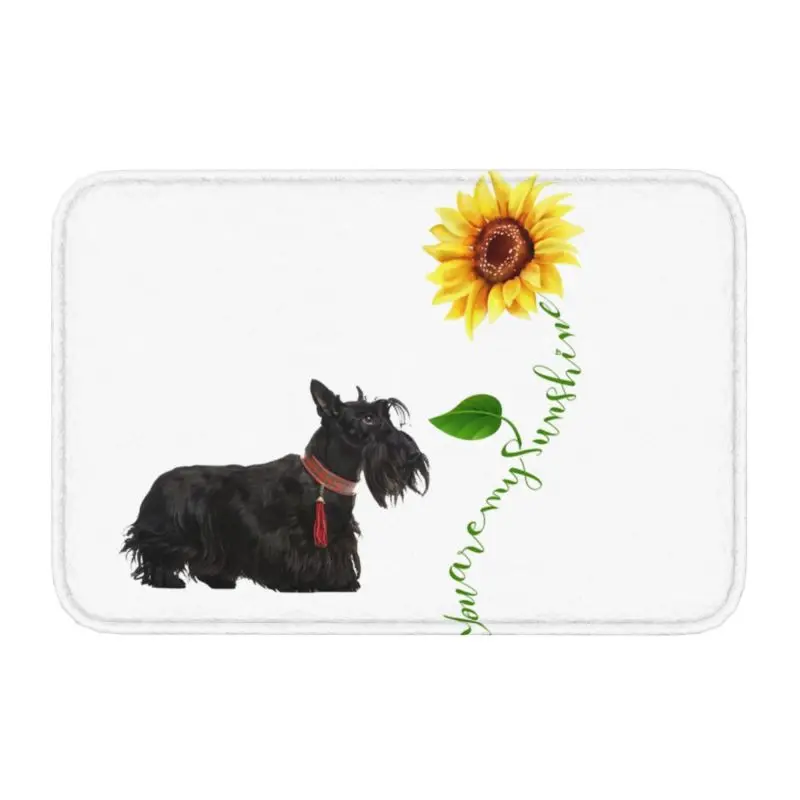 

You Are My Sunshine Scottish Terrier Doormat Anti-Slip Entrance Kitchen Bath Door Floor Mat Scottie Dog Living Room Carpet Rug