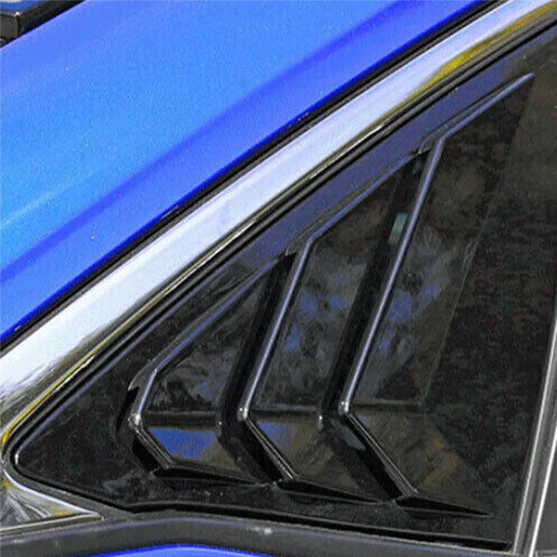 ホンダシビック用ハッチバックリアサイドベント、ウィンドウルーバー、シャッターカバー、グロスブラック、2022、2023