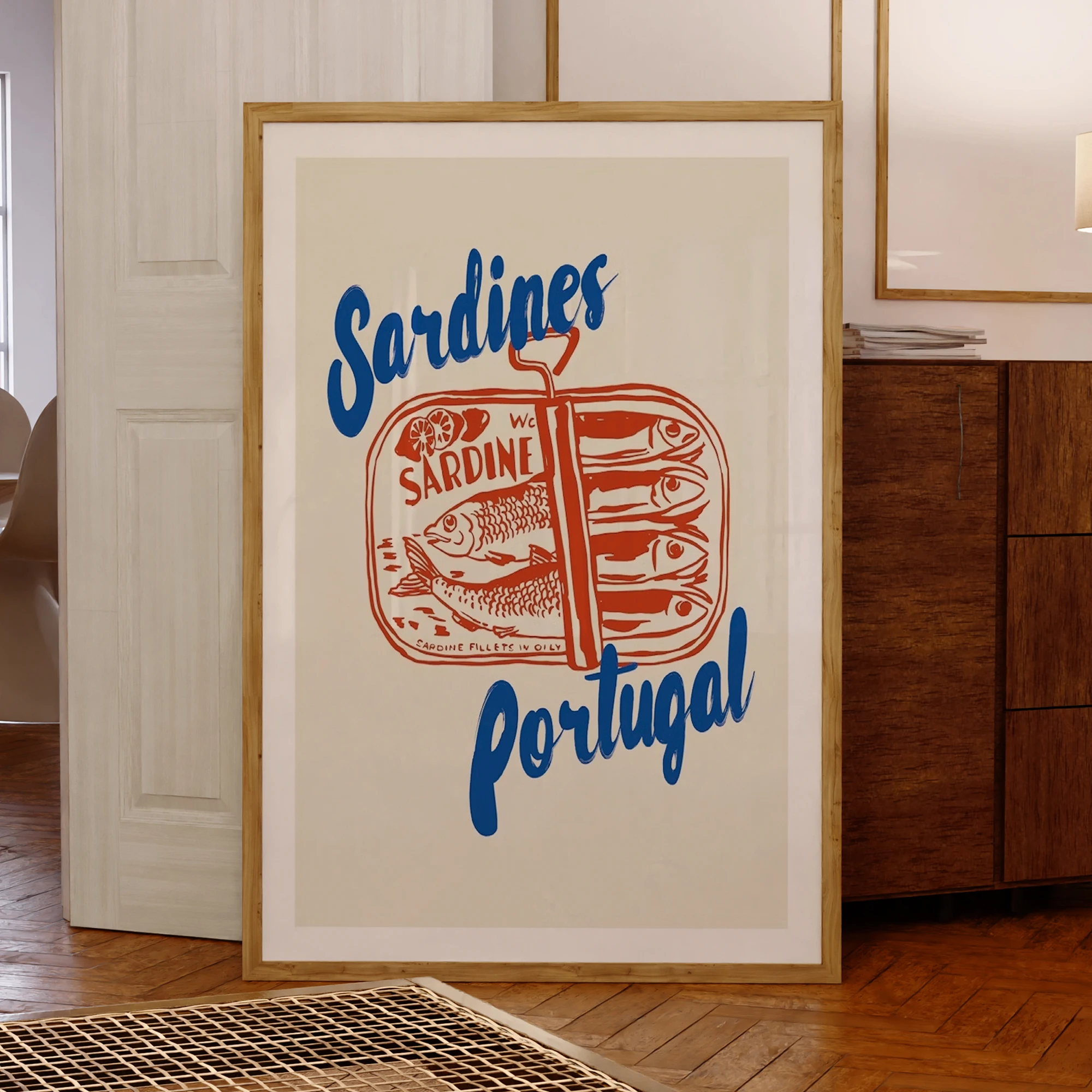 Sardinen in Dosen, Wandkunst, Drucke, Leinwandgemälde, Poster, Bild für Wohnzimmer, Küche, Esszimmer, Heimdekoration