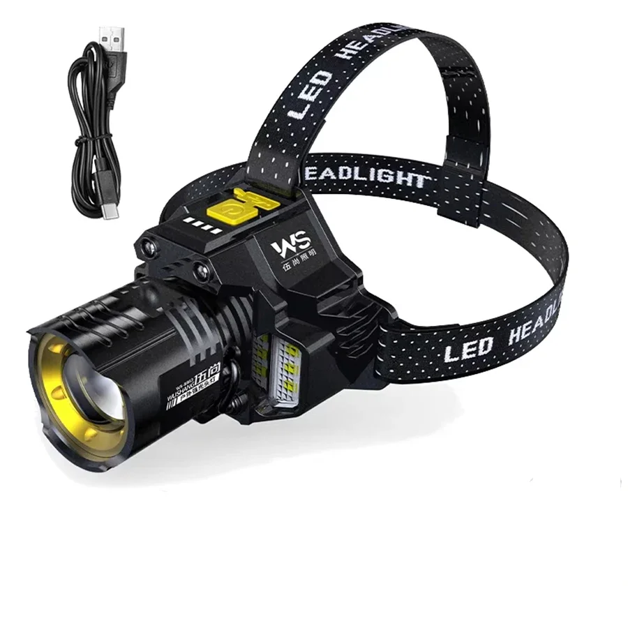 AliExpress XIWANGFIRE Motion Sensor Led Headlamp,COB+LED USB Rechargeable Head Light Zoomable Waterproof Headlight for Outdoor Running Fishing Cycling