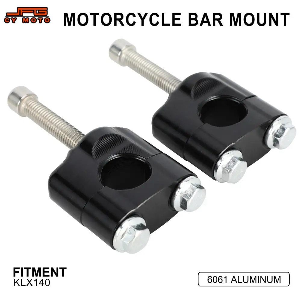 Handlebar Riser CNC Aluminum Motorcycles Clamp Handle Bar Riser Fat Bar Mount Fame Bracket For Kawasaki KLX140 KLX 140 Dirt Bike