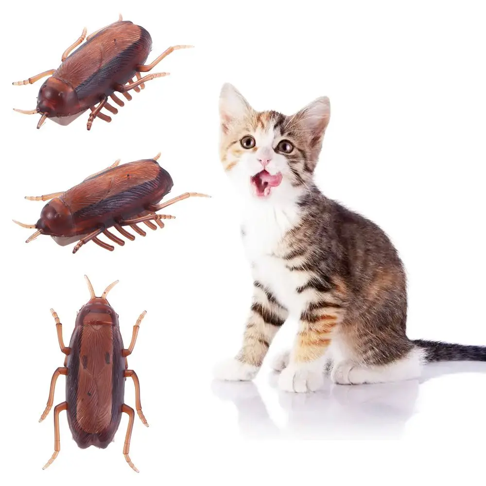 Creative Funny Electronic Cockroach Toy With Battery For Kids Novelty Play Joke Gag Toys Pet Cat Puppy Interactive