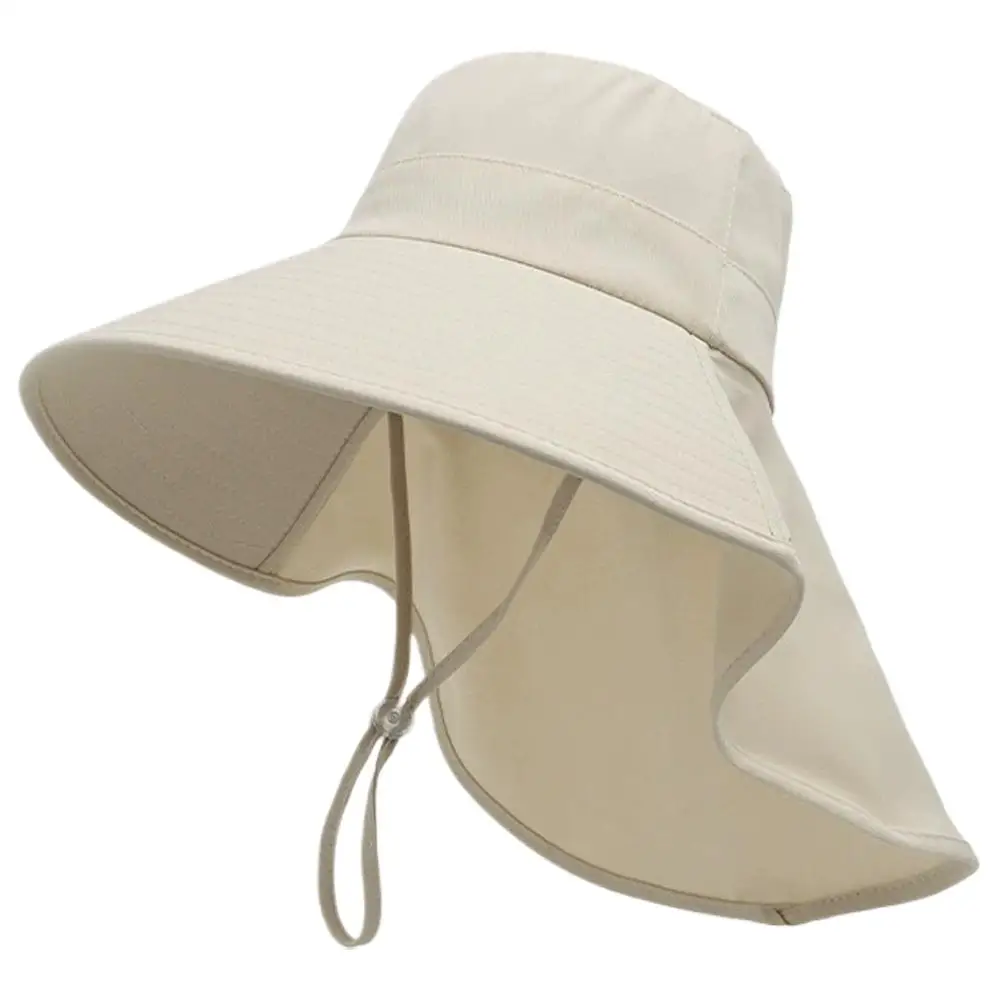 Protection Sun Hat Polyester Fiber Wide Brim with Neck Cover Cooling Quick Dry Beach Hiking Fishing Gardening Outdoor Activities