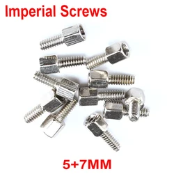 100 PCS 5+7MM Stainless Steel Inch Screw Hex Head Spacing Screws for D-Sub VGA DB9 DB15 DB25 RS232 COM Serial Connector