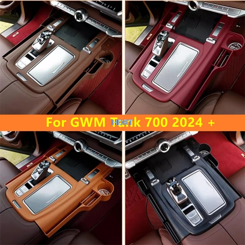 

Car Styling Center Console Seat Gap Gear Shift Armrest Storage Box Water Cup Holder Cover Accessories For GWM Tank 700 2024 +