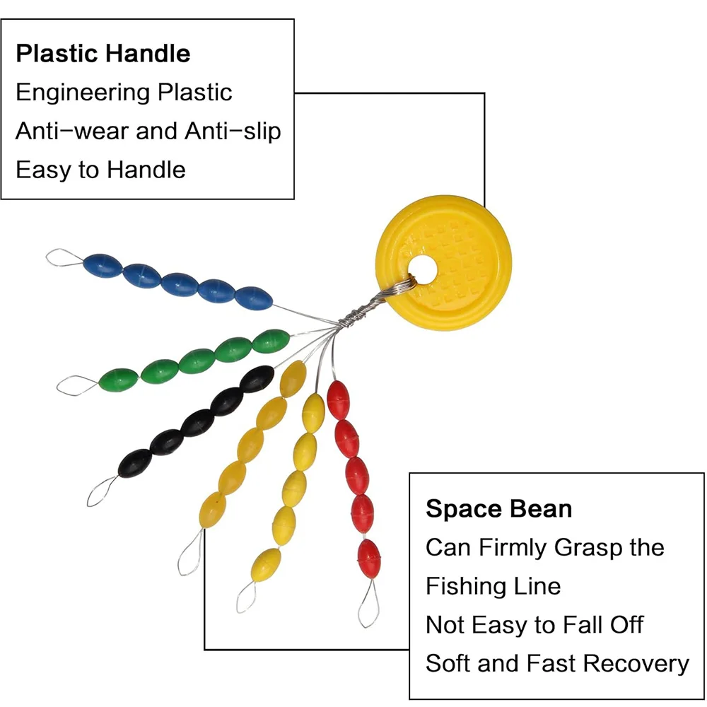 300 قطعة المطاط الصيد بوبر سدادات 10 مجموعة الملونة البيضاوي تعويم توقف الصيد بوبر فاصوليا الفضاء لملحقات خيط صنارة الصيد