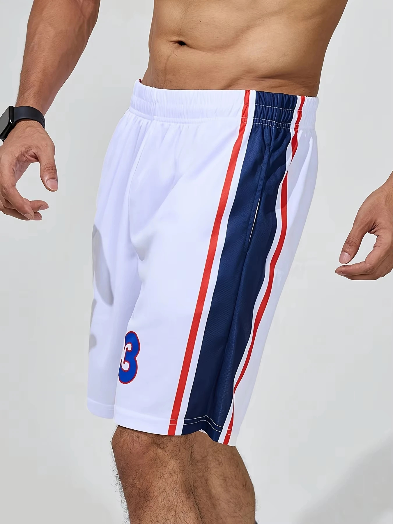 Summer 2026 New Men's Black Retro Stripe Basketball Shorts Y2K Oversized Casual Pants Suitable for D