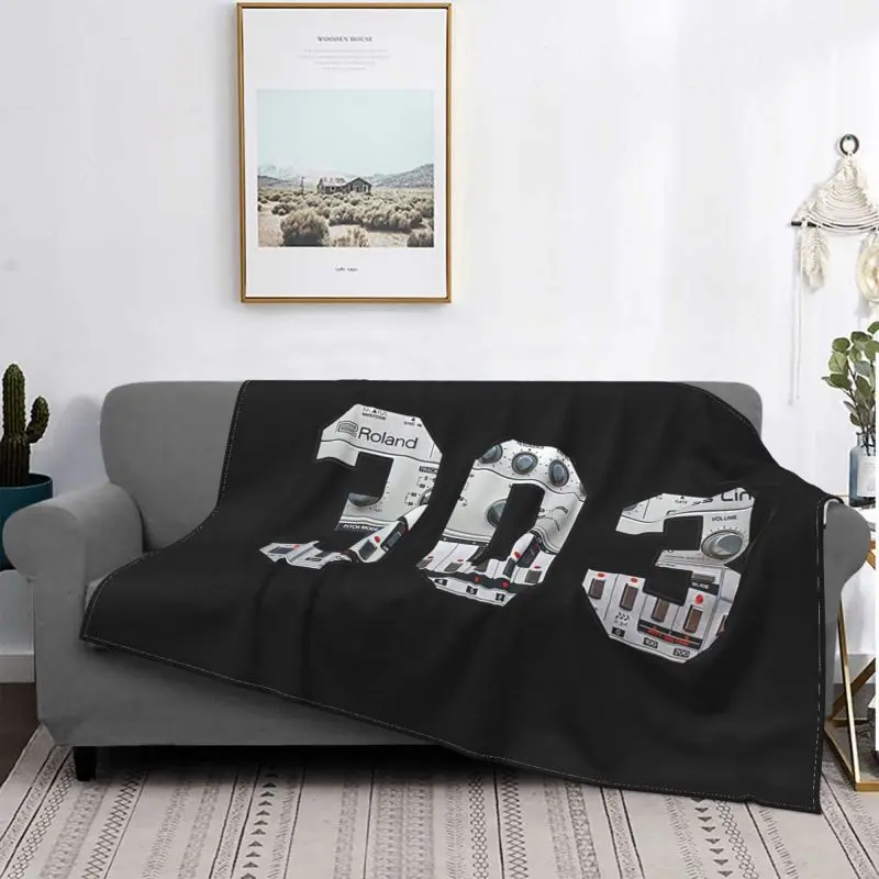 Tb303 Music Sampler Dj Pioneer Cdj 2000 Blanket Warmth Bedding Home Decor Faux Fur Throw Sofa Decorative