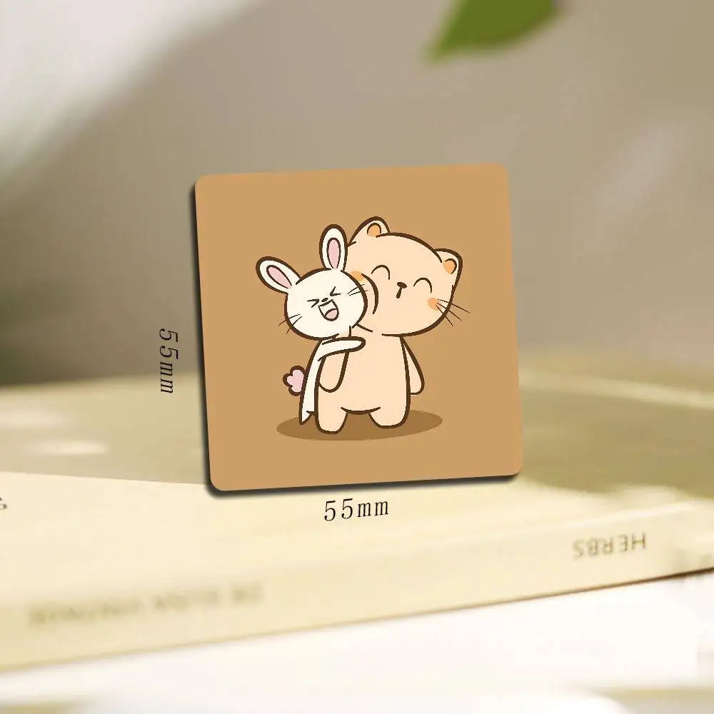 Cat And RabbitS Cartoon Personalized Picture Refrigerator Magnets Square Wedding Favors Magnetic Decoration Craft