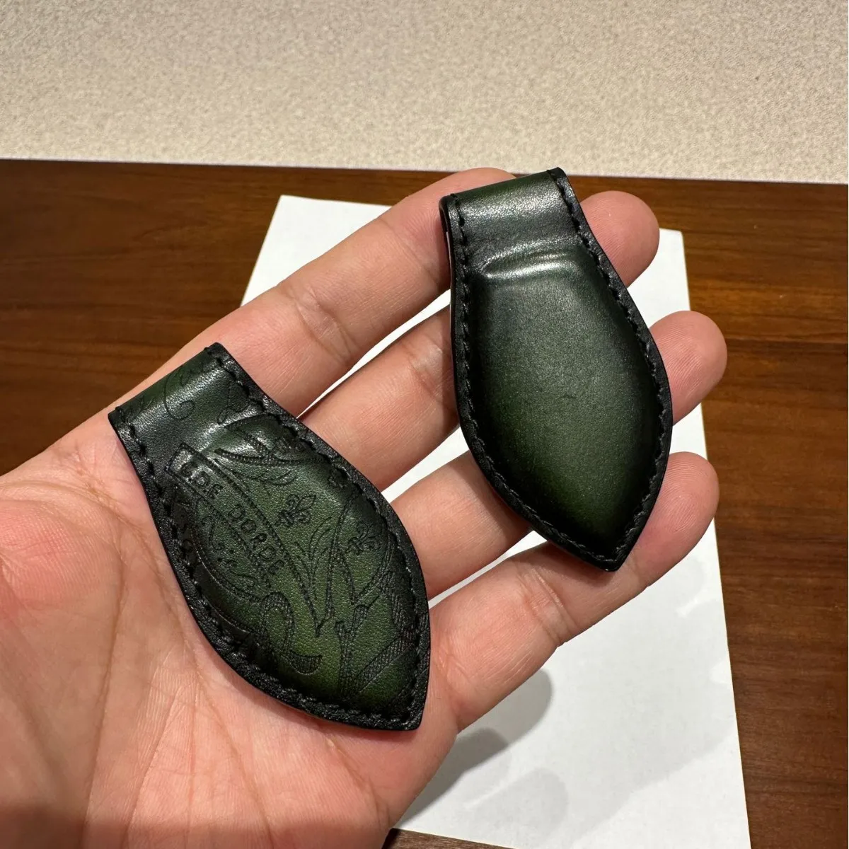 Men's Multi-Scenario Magnetic Money Clip Card Holder Small Leather Check Cash Wallet Genuine Calfskin Portable Pocket Organizer