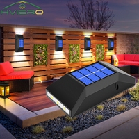 Solar Led Wall Lamp Outdoor Decoration Waterproof Design Up-down Lighting Ideal Garden Courtyard Fence Household Rainproof Light