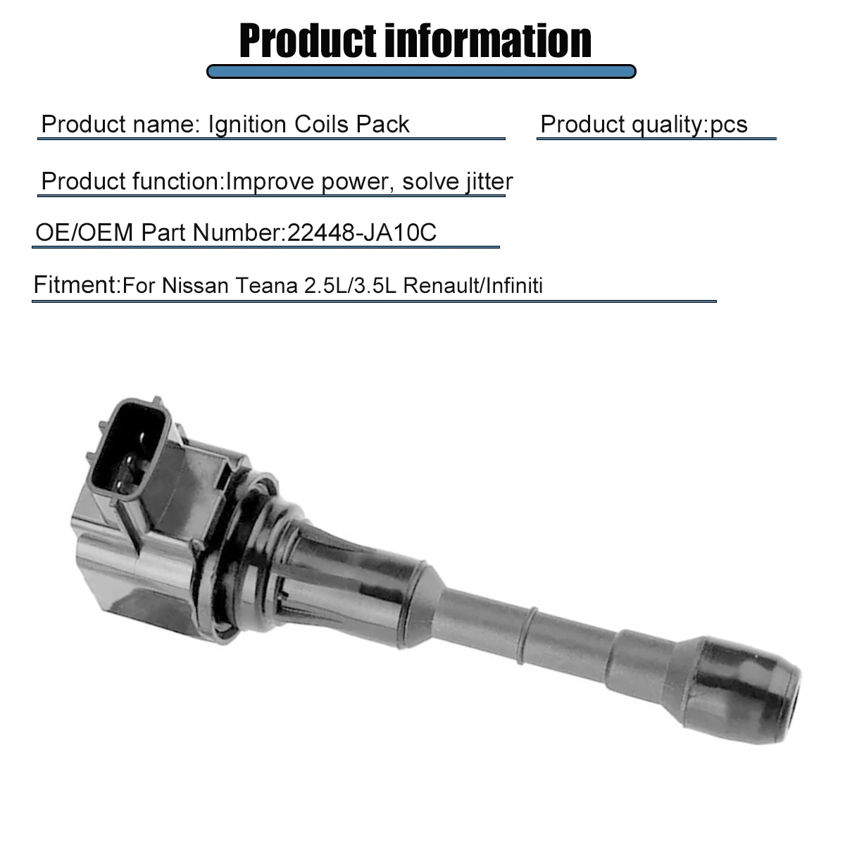 22448-JA10C Ignition Coils For Nissan Infiniti G35 EX35 FX35 Altima Maxima Murano Pathfinder 3.5L 22448JA10C 22448-JA11C UF550