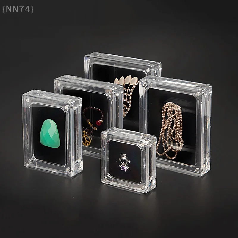 

Storage Organizer for Gemstones & Diamonds, Acrylic Glass Top Display Stand Holder Box