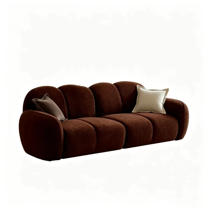 

Medieval cream-colored wind and cloud sofa, suitable for living rooms, small apartments, and hotels