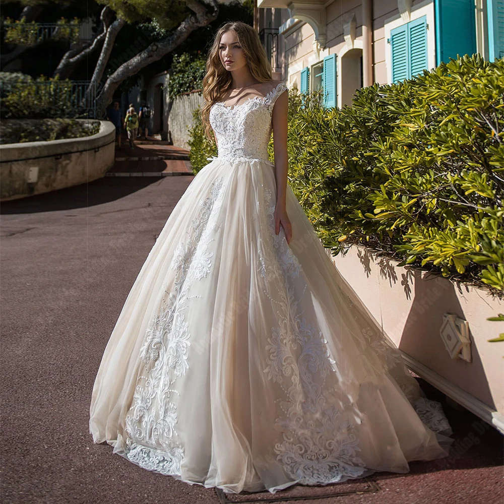 Vestidos De novia elegantes sin mangas con cuello De corazón para mujer, Vestidos De novia populares De princesa De talla grande, 2024